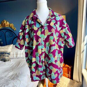 Vintage 90s Mens Cooke Street Aloha Pineapple Shirt